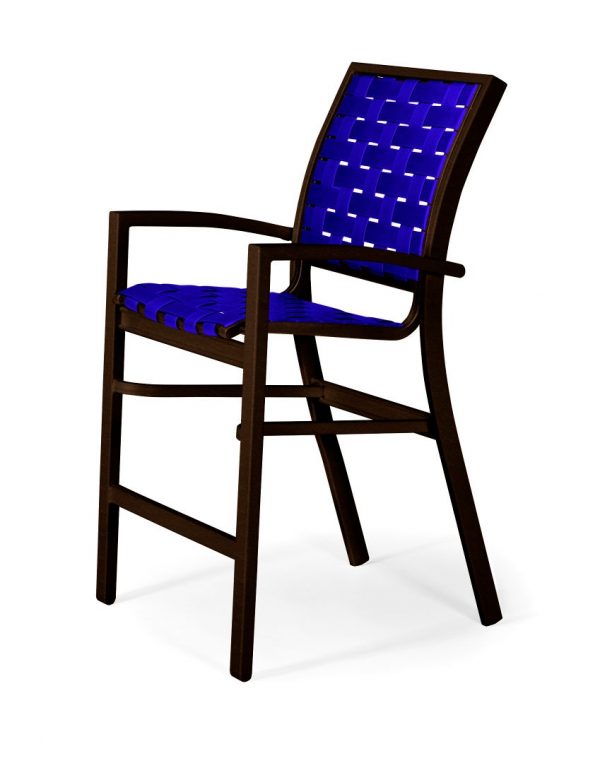 Contract Cross Strap Balcony Height Stacking Cafe Chair