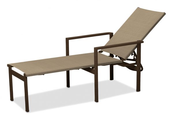 Sling Four-Position Lay-flat Stacking Chaise Lounge
