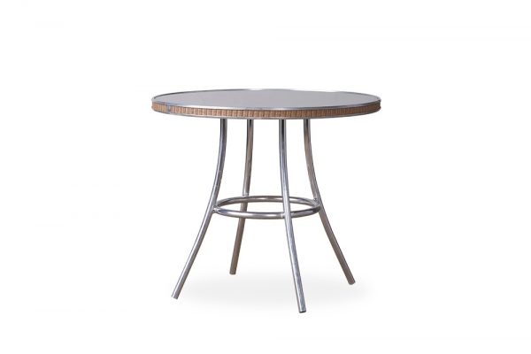 33" Round Bistro Table with Taupe Glass