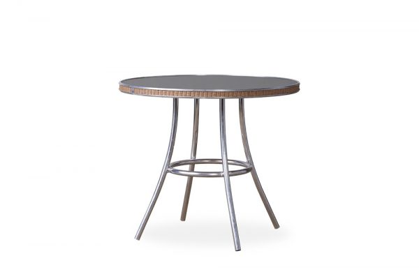 33" Round Bistro Table with Taupe Glass