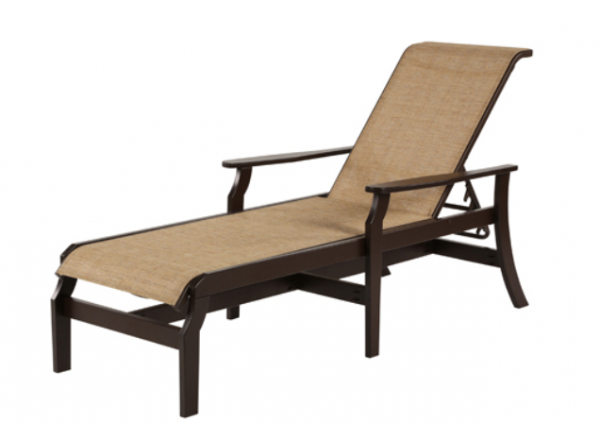 Sling Chaise Lounge with Arms