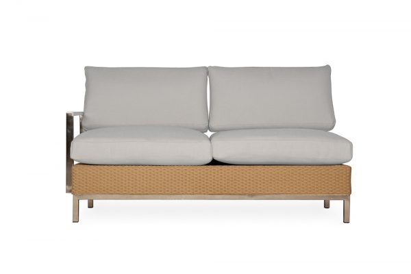 Right Arm Settee with Stainless Arm and Back