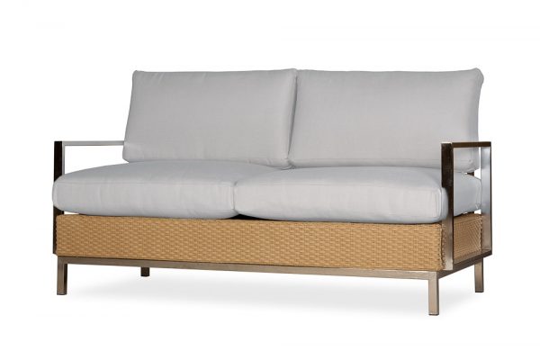 Settee with Stainless Steel Arms and Back