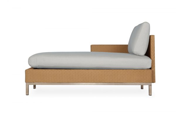 Right Arm Chaise Lounge with Loom Arm and Back