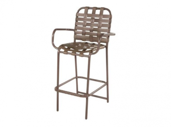 Bar Chair with Arms Cross Weave